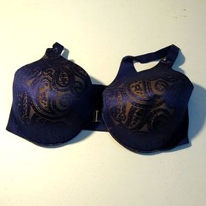 Soma Vanishing Back Bra 38  DD Navy Blue Lace